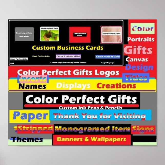 Poster Publicité Color Perfect Cadeaux (Devant)