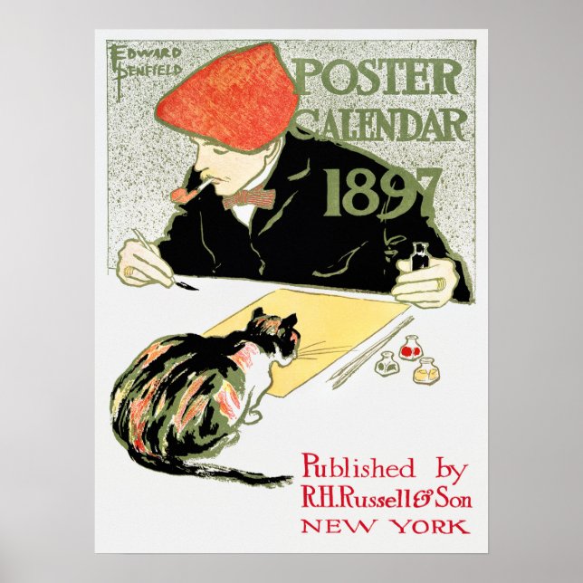 Poster Publicité de calendrier vintage (Devant)