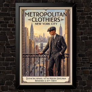 Poster Publicité de mode vintage des années 1920