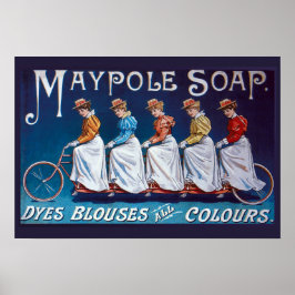 Poster Publicité de savon coloré