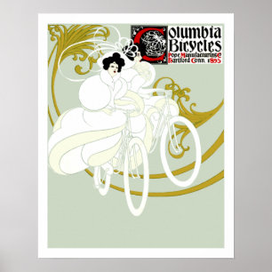 Poster Publicité de vélos Art Nouveau vintage par Will Br