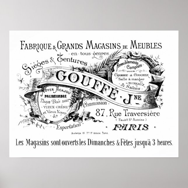 Poster Publicité du fabricant européen vintage (Devant)