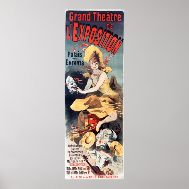 Poster Publicité du théâtre pour enfants français vintage (Devant)