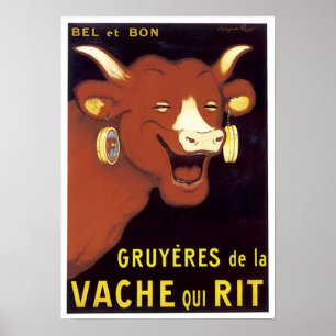 Poster Publicité française de fromage de gruyère