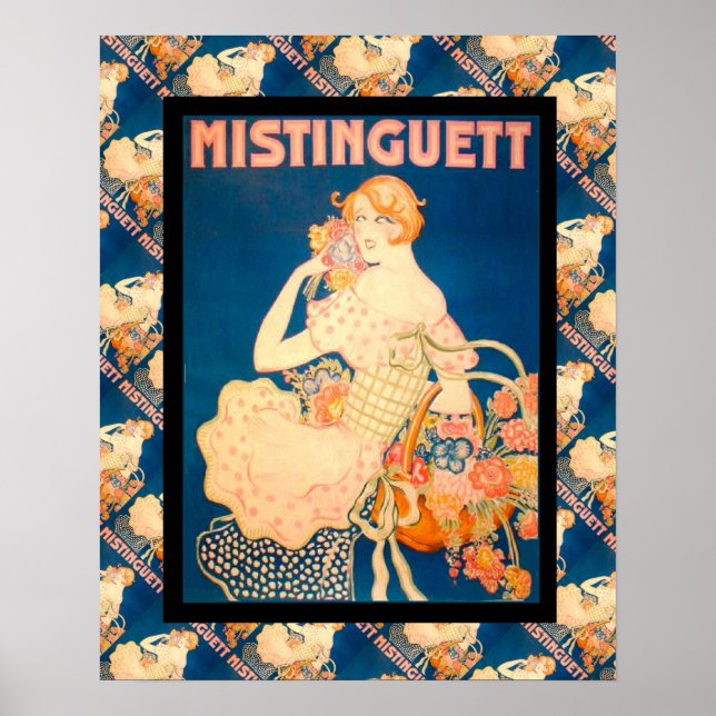 Poster Publicité française vintage, Mistinguett (Devant)
