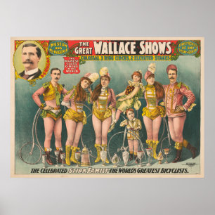 Poster Publicité La Grande Wallace Montre Cirque