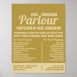 Poster Publicité moderne de crème glacée