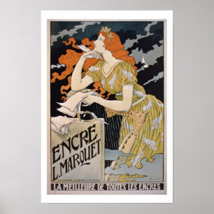 Poster Publicité par affichage 'L. Marquet Ink, le