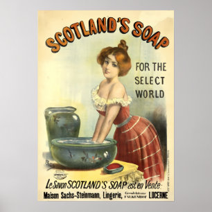 Poster Publicité pour du savon de l'ère victorienne par J