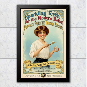 Poster Publicité pour le dentifrice Pearly White de 1910