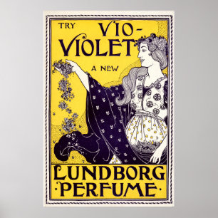 Poster Publicité pour parfum Art Nouveau 1895 par Louise