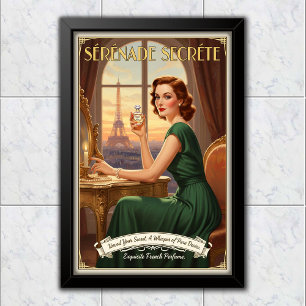 Poster Publicité pour parfum Sérénade Secrète de 1940