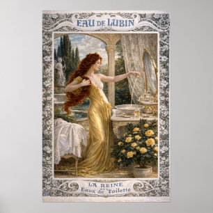 Poster Publicité rétro Art nouveau pour parfum français