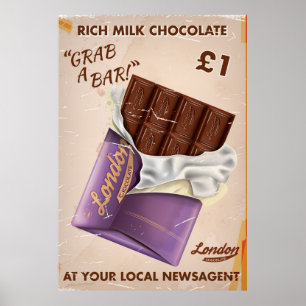 Poster Publicité rétro pour le chocolat britannique.
