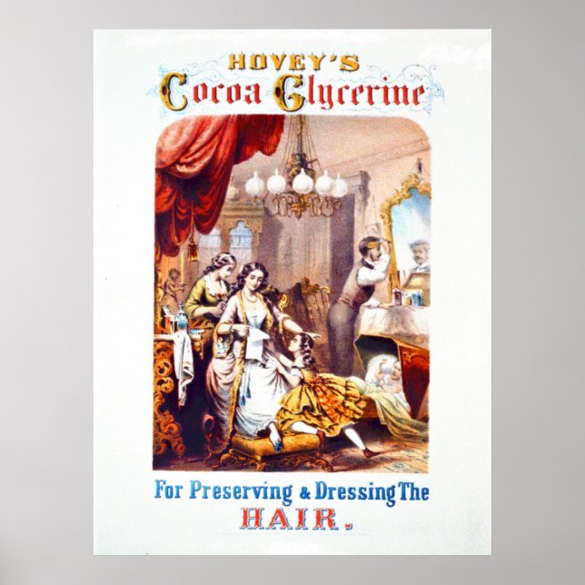 Poster Publicité tonique cheveux 1860 (Devant)