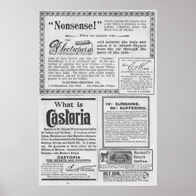 Poster Publicité vintage (Devant)