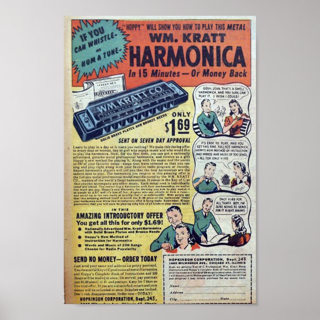 Poster Publicité vintage (Devant)