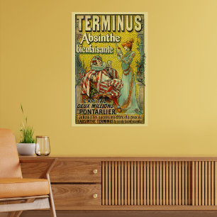 Poster Publicité vintage Absinthe Art nouveau de l'ère vi