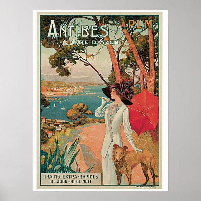 Poster Publicité vintage Antibes France (Devant)