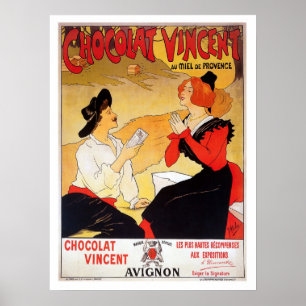 Poster Publicité vintage au chocolat français