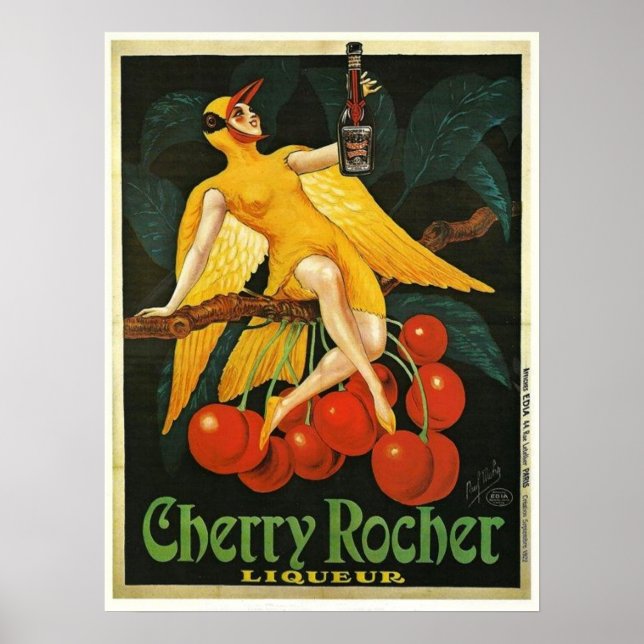 Poster Publicité vintage Cherry Rocher (Devant)