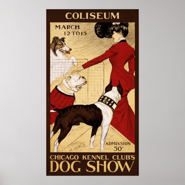 Poster Publicité vintage Chicago Dog Show (Devant)