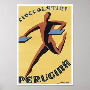 Poster Publicité Vintage Cioccolatiri Perugina