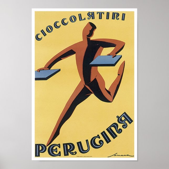 Poster Publicité Vintage Cioccolatiri Perugina (Devant)