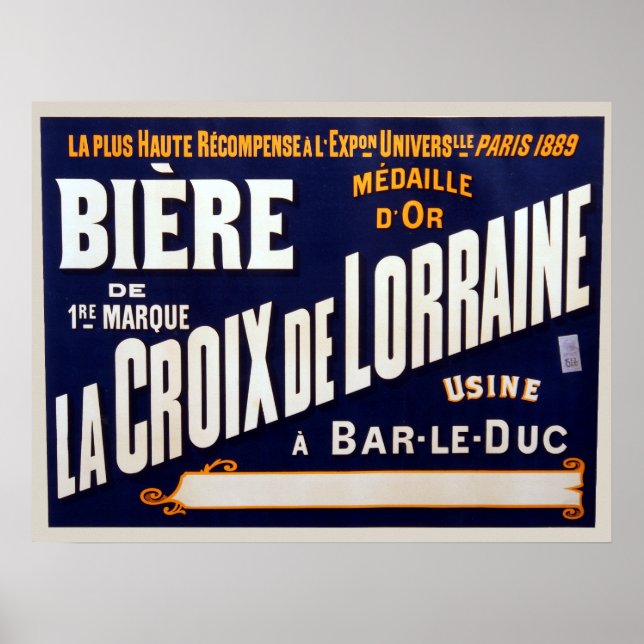 Poster Publicité vintage de bière (Devant)