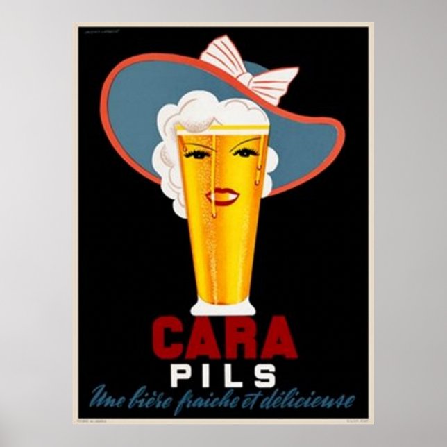 Poster Publicité vintage de bière française (Devant)