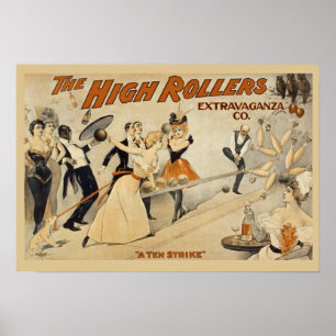 Poster Publicité Vintage de Bowling