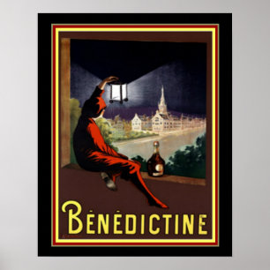 Poster Publicité vintage de Cognac bénédictin par Cappiel