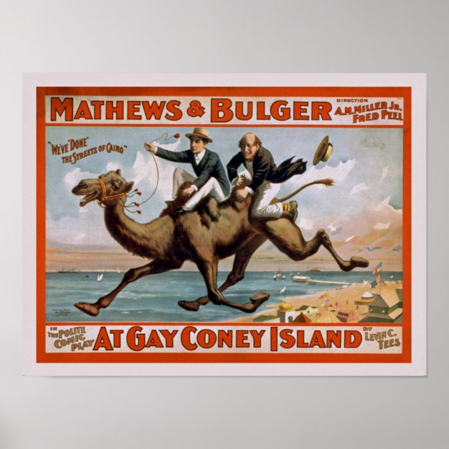 Poster Publicité vintage de comédie (Devant)