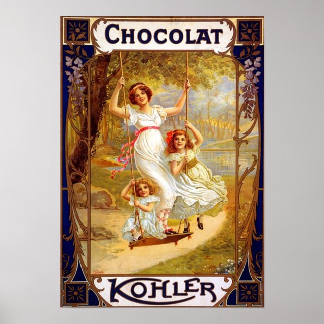 Poster Publicité vintage Kohler Chocolat (Devant)