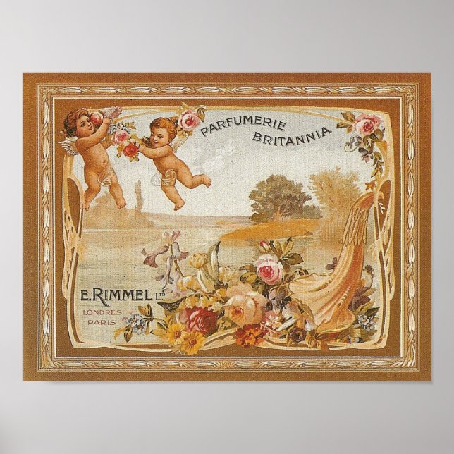 Poster Publicité Vintage Parfumerie Britannia - Imprimer (Devant)