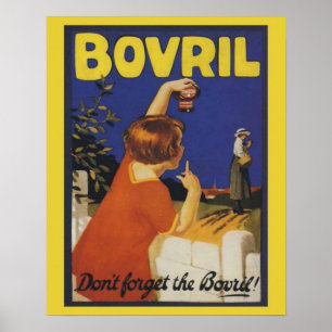 Poster Publicité vintage rétro, Bovril