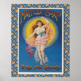 Poster Publicité vintage rétro, savon Maypole,