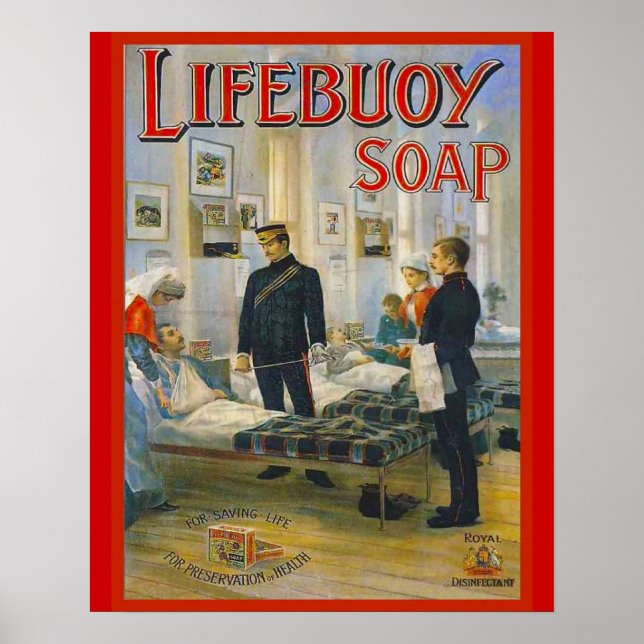 Poster Publicité vintage, Savon Lifebuoy (Devant)