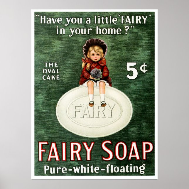 Poster Publicité vintage sur le savon à fée (Devant)