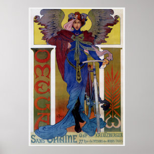 Poster Publicité vintage sur les vélos Omega par Thiriet