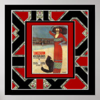 Poster Publicité Vintage Tungsram ampoules