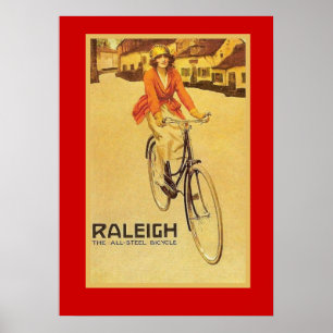 Poster Publicité vintage, vélos Raleigh