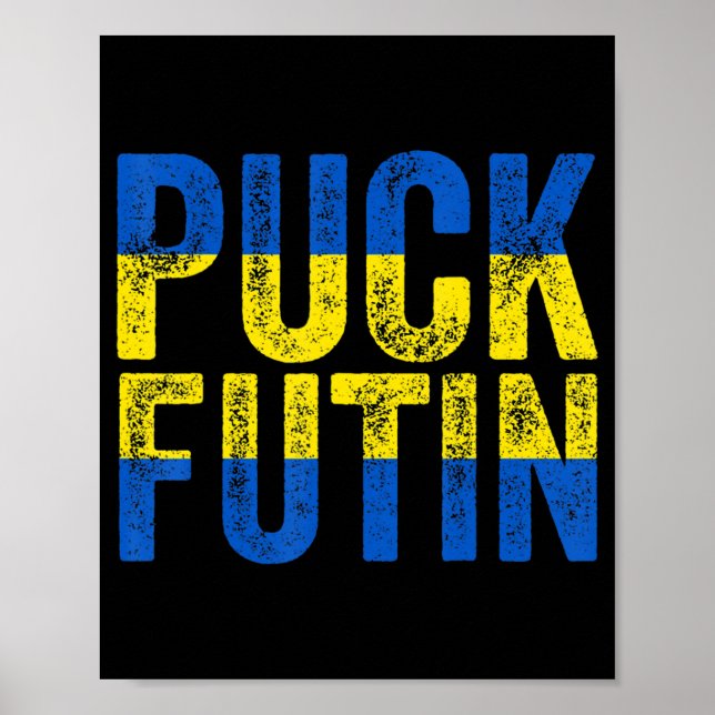 Poster Puck Foutine Mème Je Suis Aux Côtés De L'Ukraine A (Devant)