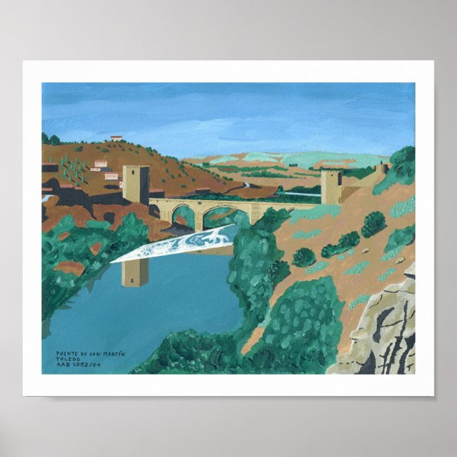 Poster Puente de San Martin, Tolède (Devant)
