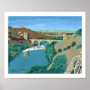 Poster Puente de San Martin, Toledo