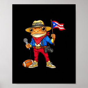 Poster Puerto Rico Coqui Grenouille Musique de Rue Footba