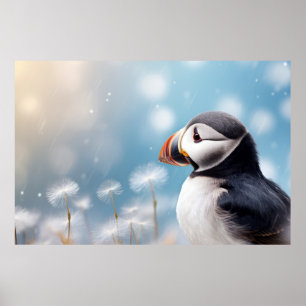 Poster Puffin Oiseau sauvage Animal paisible