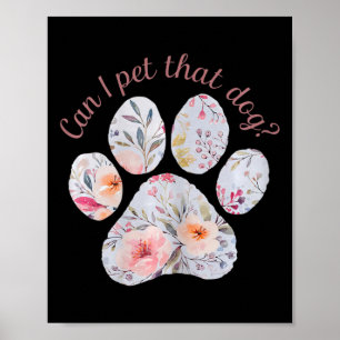Poster Puis-Je Animer Ce Chien Aquarelle Empreinte de pat