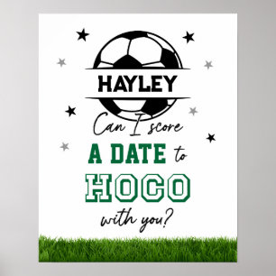 Poster Puis-Je Score Une Date À Hoco Soccer Homecoming