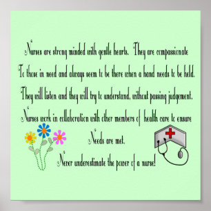 Poster Puissance d'affiche d'infirmière "d'une infirmière